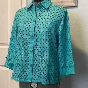 🦋Draper’s & Damon’s Petites Eyelet Blouse 🦋